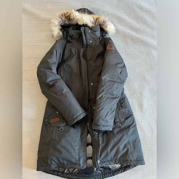 Columbia down filled long parka sz M - Picture 1 of 3